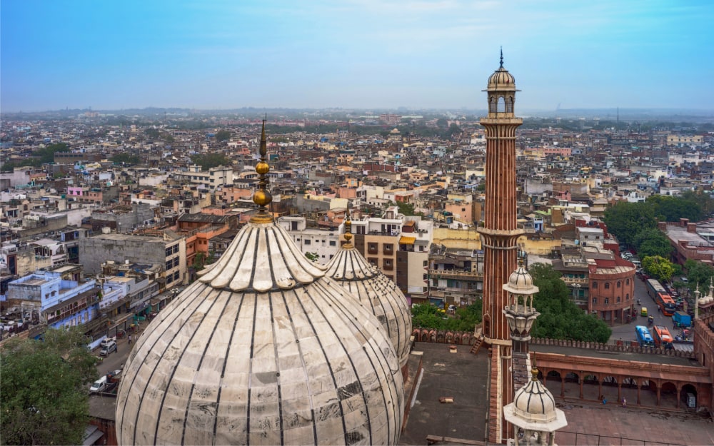 View from Jama Masjid mosque in Delhi